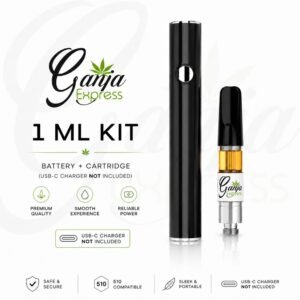 Ganja Vape Pen Kit 1ml (Charger, Cartridge & Battery)