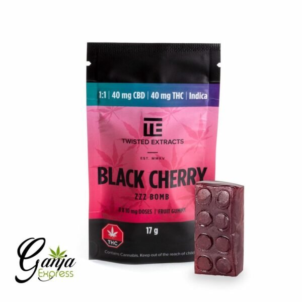 ZZZ Jelly Bomb – Black Cherry (40mg CBD:40mg THC) Indica