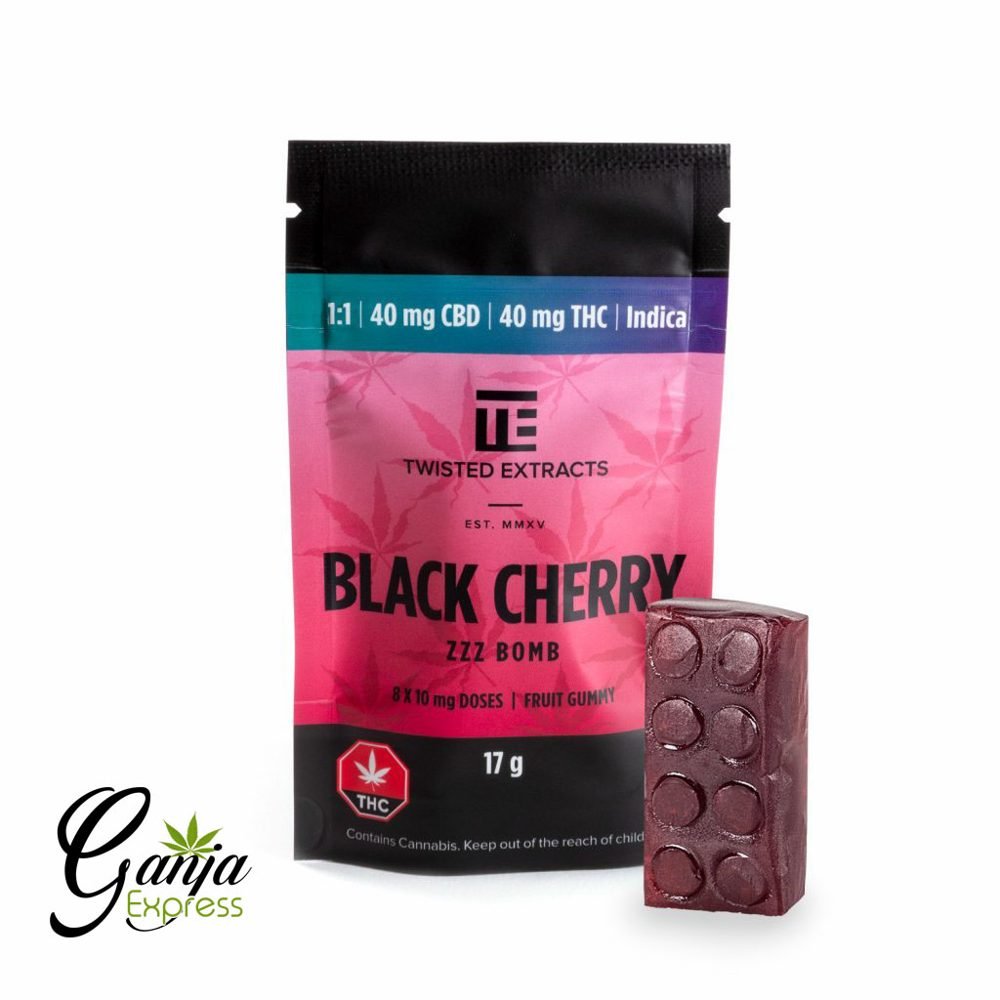 ZZZ Jelly Bomb – Black Cherry (40mg CBD:40mg THC) Indica